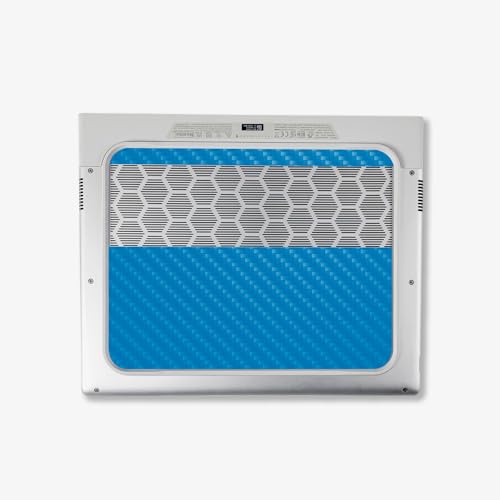 Image of MightySkins Carbon Fiber Skin Compatible with Alienware X14 R2 (2023) Full Wrap Kit - Solid Blue | Protective, Durable Textured Carbon Fiber Finish | Easy to Apply & Change Styles | Made in The USA