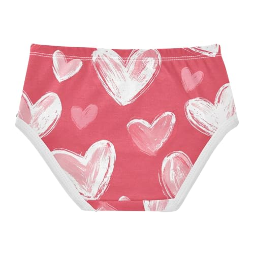 Cotton Girls Underwear Toddlers Pink Hearts Red Valentine Cute Panties Girl Designer Underpants Briefs 2t2