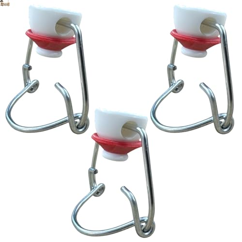 BricoLoco.com Tapón Botellas oscilante basculante. Pack 3 Tapones. Compatible con Botella de Cristal Tipo IKEA, gaseosa… Cierre Tipo Clip a presión y hermético con Junta de Goma Silicona. (3)