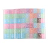 SOIMISS 12 hojas Pegatinas de Fecha Adhesivas Coloridas para Planificadores y Cuadernos Etiquetas Semanales Inspiradoras para Scrapbooking Accesorios Decorativos Minimalistas