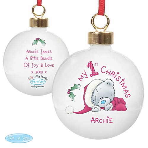 Me to You 1st Christmas Personalised Bauble Xmas