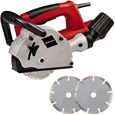 Einhell Mauernutfräse TC-MA 1300 (1.320 W, Leerlaufdrehzahl 9.000 min-1, max. Nutbreite 26 mm, max. Nuttiefe 30 mm, Spindelarretierung, inkl. 2x Trennscheibe Ø 125 mm) Cover