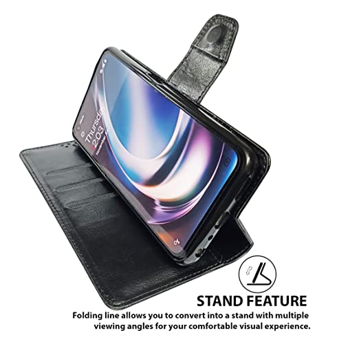 Image of SBMS Flip Cover Back Case Cover for Vivo Y27 with Magnatic Closure | Inbuilt Stand | Card & Money Pocket (Black)