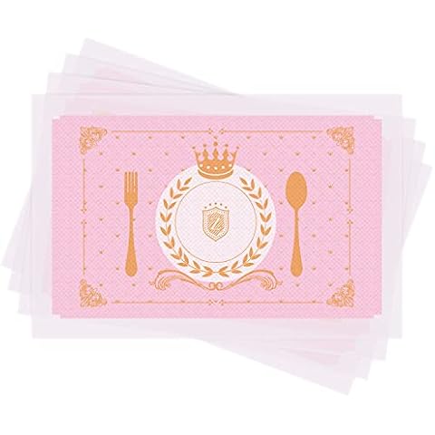 MICOOYO Disposable Absorbent Placemats for Baby - Disposable Sticky Kids Placemats for Dining Table, Portable Restuarant Stick-on Table Mats for Toddlers (21pcs, Pink) Cover