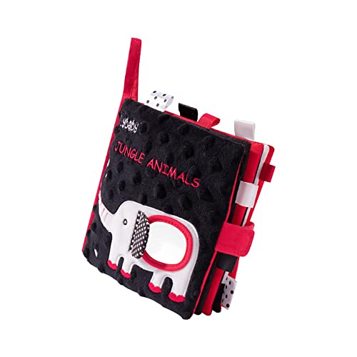 Libro de Tela Suave Baby First - Libros Blandos arrugados interactivos de Alto Contraste para bebés | Bebé Educación Temprana Desarrollo Cerebral Animal Libros Suaves Niñas Niños Juguetes