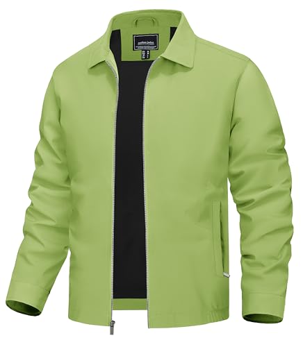 Image of TACVASEN Mens Lightweight Windbreaker Full Zip Up Laydown Collar Jackets Light Casual Coat with Zip Pockets