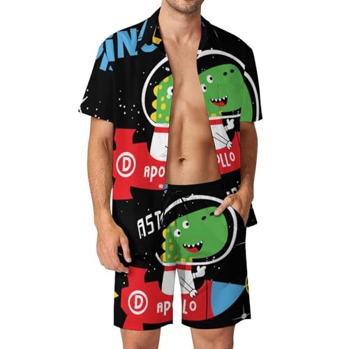 Chemise de plage dinosaure fusée et pantalon ensemble été haut de gamme en taille S