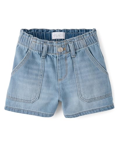 Image of The Children's Place Girls Denim Shortie Shorts