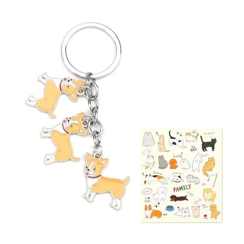 OBEISN Moderner Schlüsselanhänger Mit Chihuahua-Motiv, Geschenkideen Für Frauen, Geburtstag, Freundin, Schwester, Kollegin, Kreative Dekoration, Ideal Als Geburtstagsgeschenk, Geschenke Für Frauen