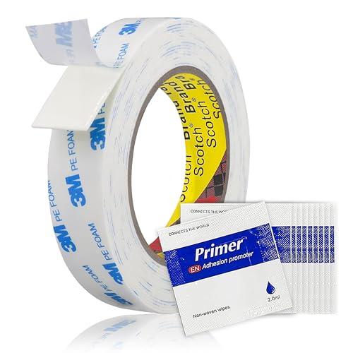 Double-Sided Removable Tape – 1" x 16.5 FT Heavy Duty PE Foam Mounting Tape with Adhesion Promoters – Wall-Safe Waterproof Damage-Free for Posters, Picture Hanging & Painted Walls