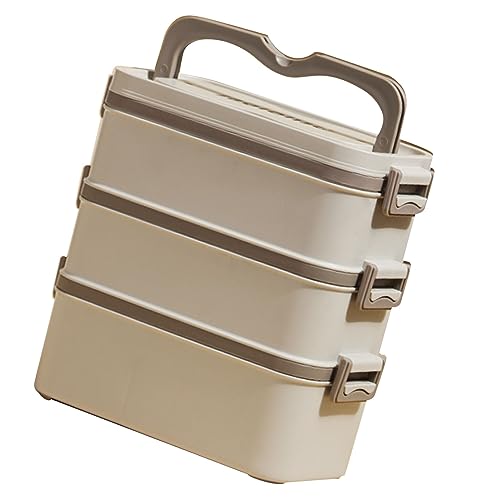 Lonchera de acero inoxidable 304 Wakects apilable con tres compartimentos 6