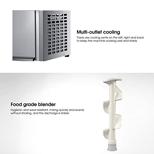 Gewerbliche Eismaschine Für Die Gastronomie, 1200 W Eiscrememaschine 3 Geschmacksrichtungen 16 Bis 18 L/H Eismaschine… – Bild 8