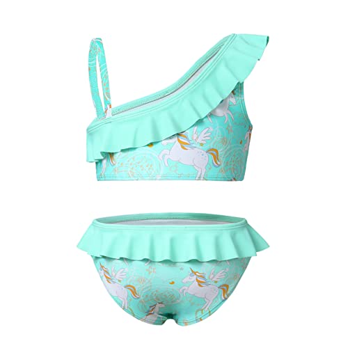 Phineein Girls Tankini 2-Piece Swimwear Tropical Fruit Heart Print Bikini Ruffle Bathing Suit4