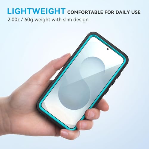 Image of Lanhiem for Samsung Galaxy S25+ Plus Case, IP68 Waterproof Dustproof Case with Built-in Screen Protector, Rugged Full Body Shockproof Protective Cover for Galaxy S25 Plus 6.7 Inch, Teal