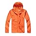 Manteau rapide pour homme et femme - Protection solaire fine et ultra légère, Orange, XL