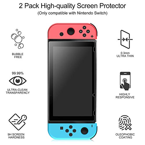 image for Carrying Case for Nintendo Switch with 2 Pack Screen Protector, Younik