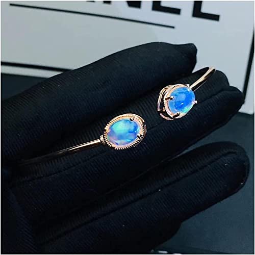 Brazalete de ópalo real pulsera de plata 925 joya de moda mujer 2