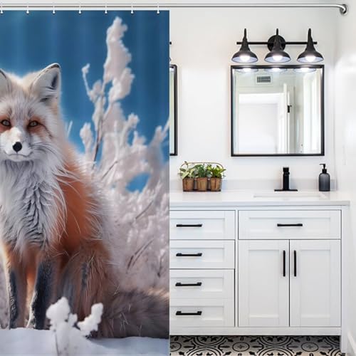 Rideau de douche renard 152x183 cm en tissu polyester imperméable - 5