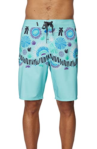 O'NEILL Mens Hyperfreak Heist Print Swim, Turq 2, 32