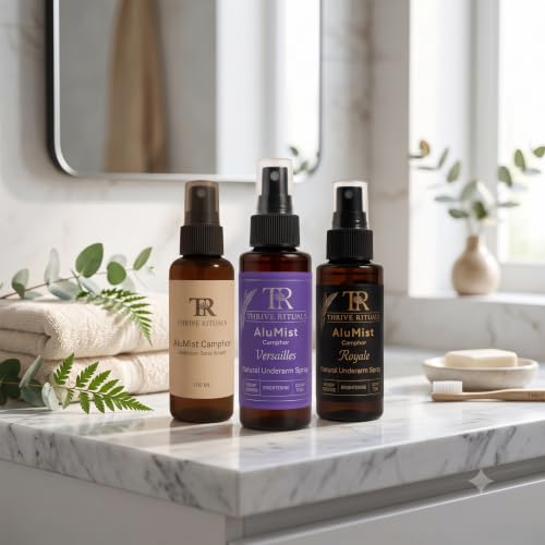 Image of AluMist Natural Alum Underarm Spray for Men & Women | Natural Deodorant | Alcohol-Free Formula | Long-Lasting Odour Protection | 100 ml (Camphor, Versailles & Royale)
