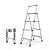 Telesladder Telesladder Aluminum Telescoping a Frame Ladder Extension Multi-Purpose Extendable Folding Ladder, 330Lbs Capacity, Anti-Slip/4-Step