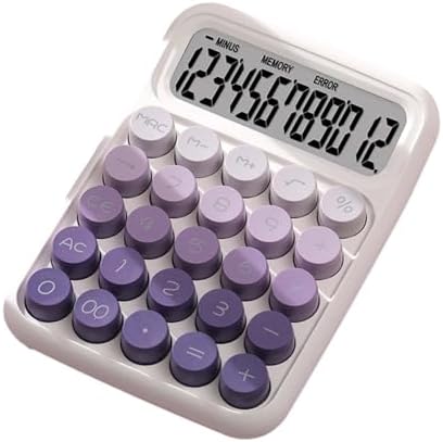 VEWINGL Mechanical Switch Calculator, 10 Digit LCD Display And Buttons, Great For Everyday Life And Basic Office Work, With Battery