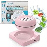 NSDXK Lavadora de frutas y verduras, dispositivo limpiador de frutas y verduras, lavado portátil inalámbrico USB con tecnología de purificación, para lavar frutas, verduras, arroz, carne, rosa