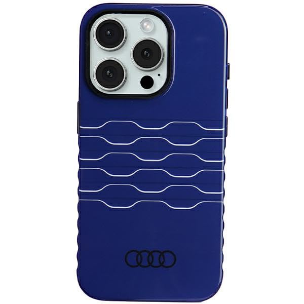 Audi Coque IML pour iPhone 15 Pro 6.1" Bleu Bleu hardcase AU-IMLMIP15P-A6/D3-BE