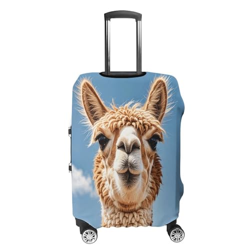 Alpaca Llama Luggage Covers Tsa Approved Suitcase Cover Elastic Washable Luggage Sleeve Carry on Cover Protector Anti-Scratch Suitcase Protector Fits 19-30 Inch Case(S)4