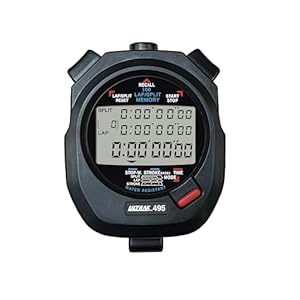 Ultrak 495 Stopwatch – Professional 100-Lap Digital Timer, Countdown Interval Tracker, Water-Resistant Sports Watch, Precision Chronograph for Training & Coaching
