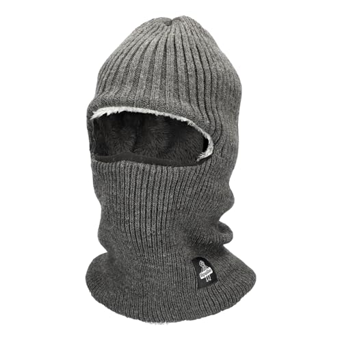 RefrigiWear Sherpa-Lined Balaclava - Warm Face Mask for Extreme Cold Weather Protection Orange/Lime