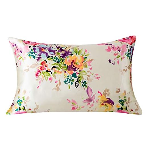 SLPBABY Silk Pillowcase for Hair and Skin with Hidden Zipper Print (Standard, Pattern5)