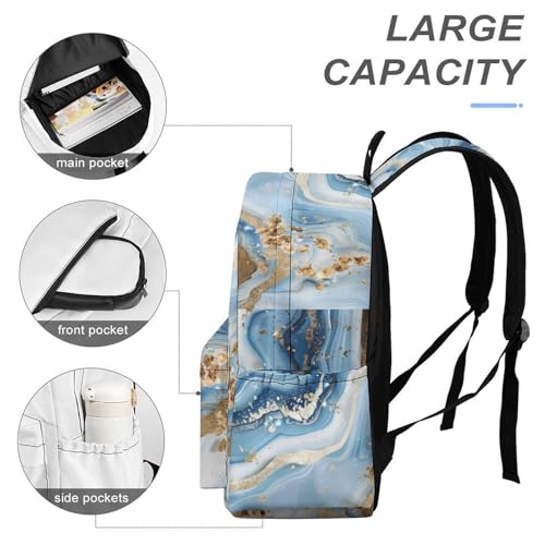 Abstract Marble Texture Funny Backpack Daily Casual Daypack Travel Mini Bag with Adjustable Strap Style-124