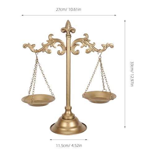 Balanza de equilibrio de hierro como regalo vintage para despacho de abogado 3