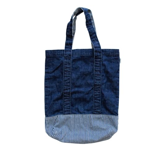 Kojima selvedge denim tote bag in heavyweight indigo cotton, made in Okayama, Japan