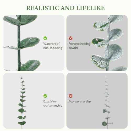 80 Pcs Artificial Eucalyptus Stems for Home Decor Realistic Faux Leaves - Image 5