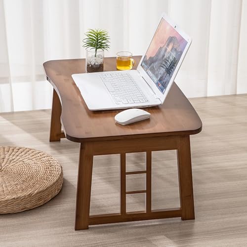 Table basse pliable marron 60x40 cm pour optimiser les petits espaces