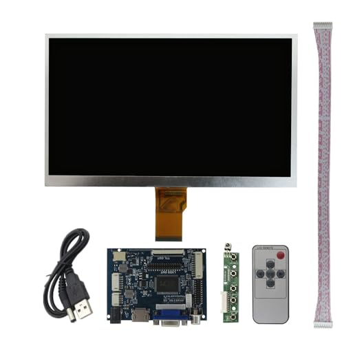 vielseitiges Universal Tragbares DIY LCD Display Bildschirm HDMI/VGA/AV Treibersteuerplatine Raspberry Pi PC Computer Zweitbildschirm Monitor. (Bildschirmauflösung: 1024 * 600, 10,1 Zoll)