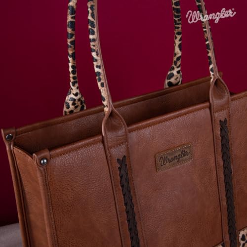 Image of Montana West x Wrangler Tote Bag for Women Western Cow Print Purse Designer Top Handle Handbags
