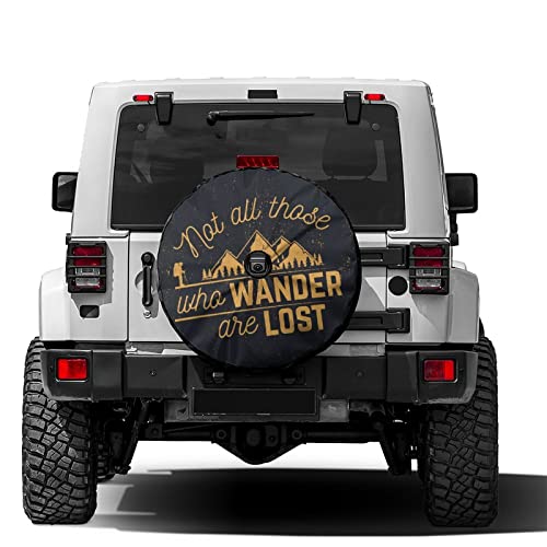 Image of Delerain Spare Tire Cover with Backup Camera Hole Mountains Wheel Covers Waterproof Dust-Proof UV Sun Universal Fit for Jeep Trailer RV SUV Truck (17 Inch for Diameter 31 inch-33 inch)