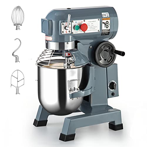 Comparison: Best Commercial Mixer For Bakery 7 Towallmark Commercial Food Mixer, Commercial Mixer 20QT 1250W with Stainless Steel Bowl, 105/180/408RPM 3 Speed Heavy Duty Stand Food Mixer Commercial for Bakery Pizzeria Restaurant