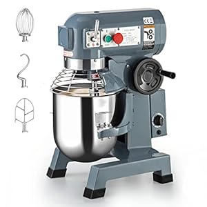 Commercial Food Mixer 15QT 600W 110V 3 Speeds Adjustable, Stand Mixer Dough Kneading Machine with Stainless Steel Bowl Dough Hooks Whisk Beater, With Safety Guard for Bakeries Restaurants Pizzerias