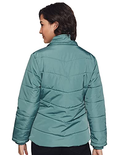 Image of Qube By Fort Collins Women's Regular Fit Nylon Bomber Jacket with Detachable Hood - Stylish & Comfortable Winter Wear