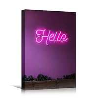 Canvas Wall Art Light Quotes Bedroom Industrial Inspirational Modern Art Multicolor Neon Photography Quotes Urban - 12x18 inches