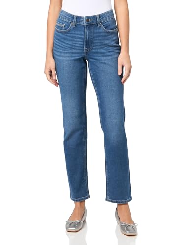 Nautica Women's Mid-Rise Straight Jean, Retro Blue, 8