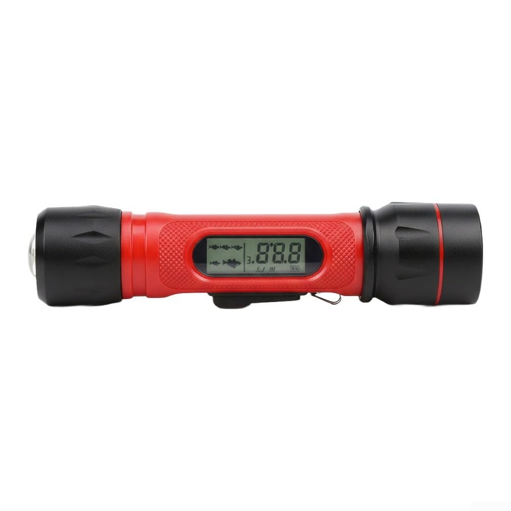 Wireless Fish Finder, Handheld Fish Finder Detector with Dual-Color Fish Attractor Light, Portable Waterproof Depth Finder for Ice Fishing