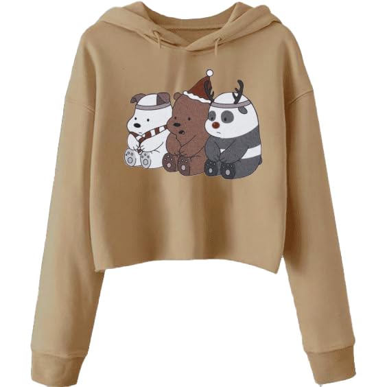 beltly Cute Panda Crop Hoodie Sweatshirt Women Casual Stylish Latest White Black Pink Lavender Beige Girl-picture-32