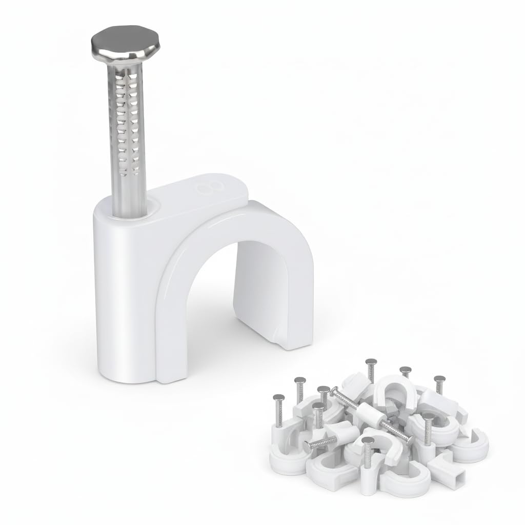 Clips de cable de 12 mm con clavos de acero de alta resistencia sobre pared 8