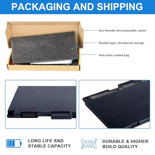 Image of ASUNCELL CS03XL Battery for HP Elitebook 840 850 755 745 G3 G4 ZBook 15u G3 G4 Series 46Wh