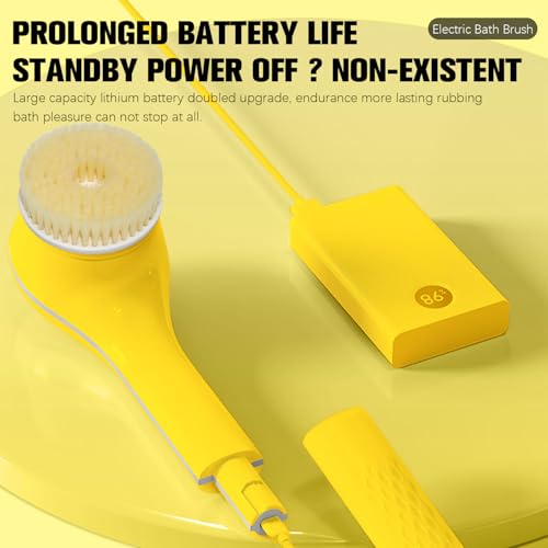 Generic BATH & BODY BRUSHES-3 COLOURS Electric Body Brush Set For Showering,Exfoliating Bath Brush Long Handle For Shower Lotion Applicator For Back Silicone Body Scrubber thumb #5